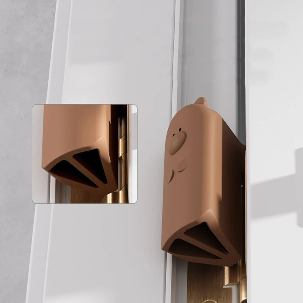 Silicone Door Pinch Guard - Baby Fingers Pinch Protector Baby-proof Door Hinge Protection and Door Stopper